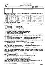 Đề kiểm tra 1 tiết môn Vật lý Lớp 11 (Nâng cao)